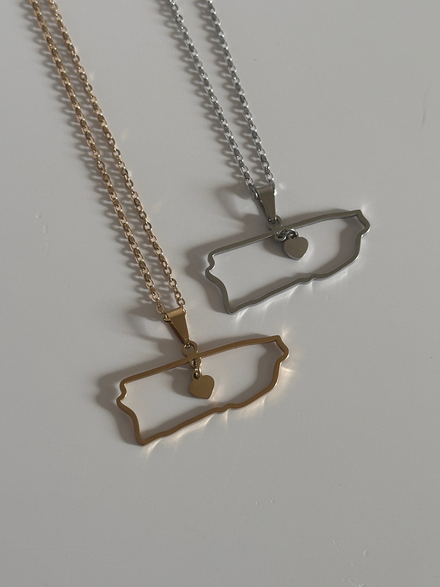 Mi isla Map heart necklace 🇵🇷