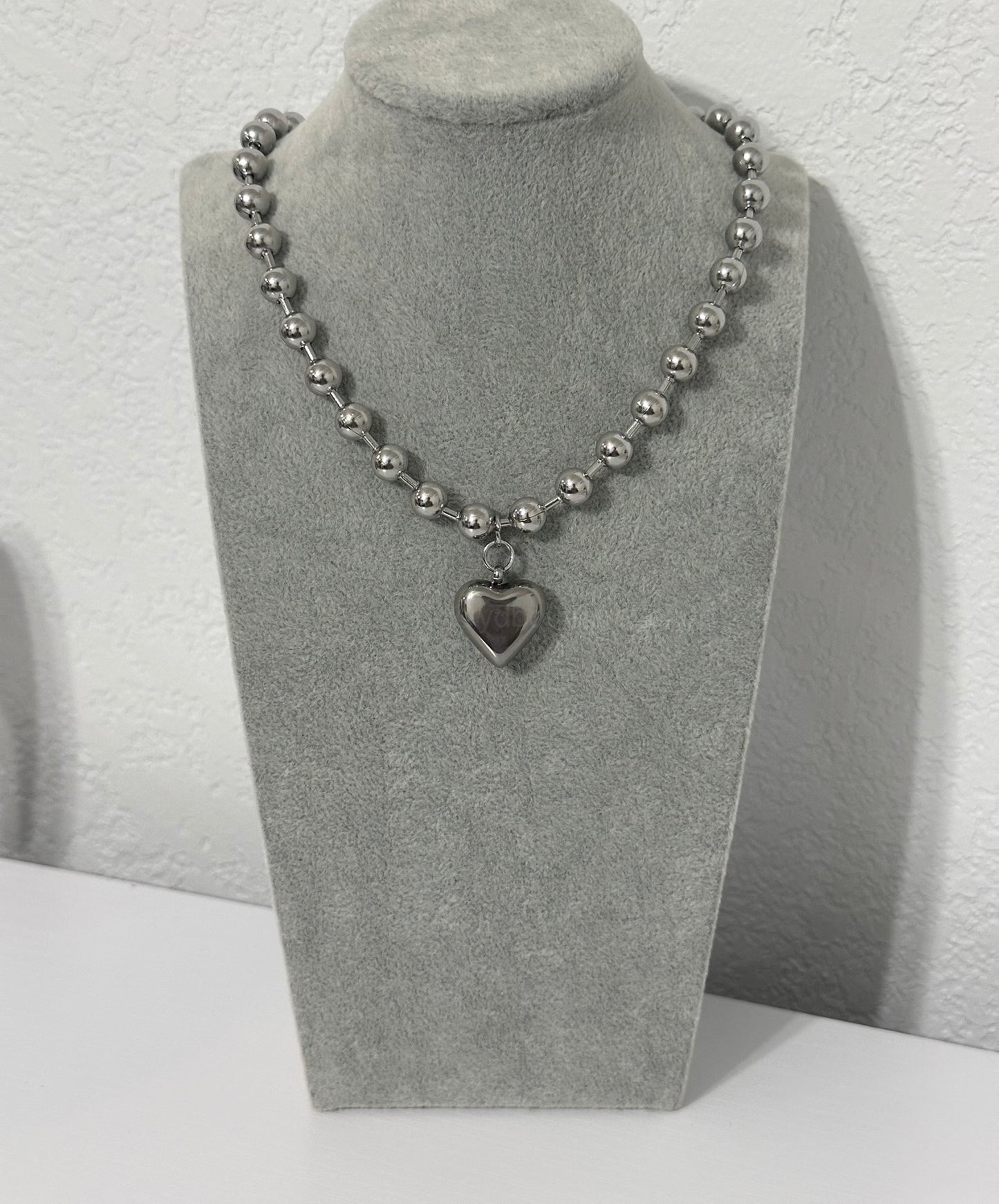 8mm round ball necklace