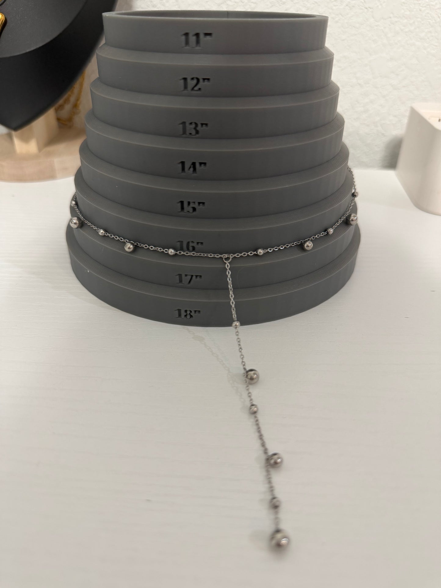 Beaded Lariat (Waterproof, non tarnish)