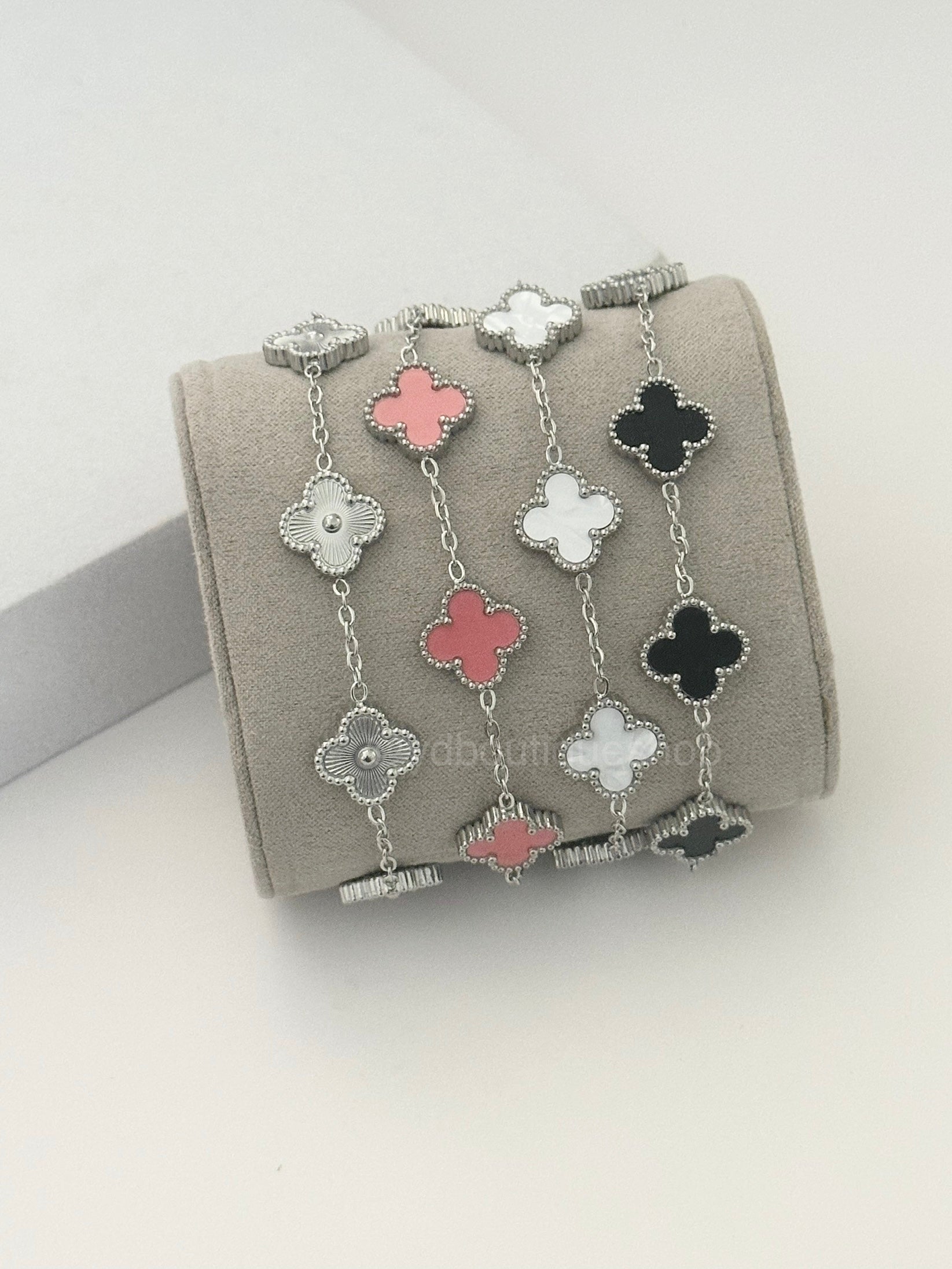 Doble side silver clover collection