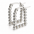 Beaded Medium hoops (Non tarnish, hipoallergenic)
