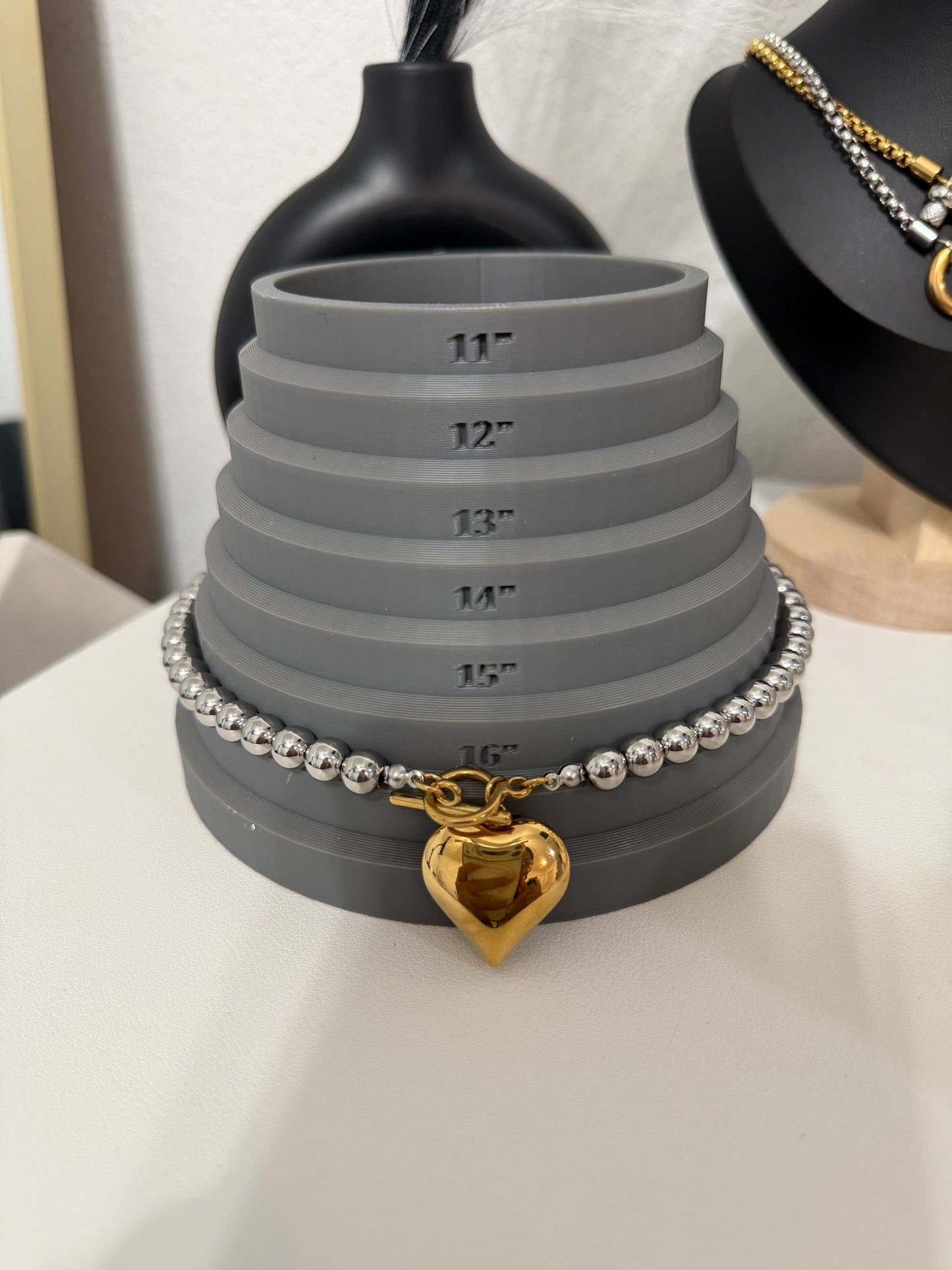 Silver Love necklace (Non tarnish, Hipoallergenic)