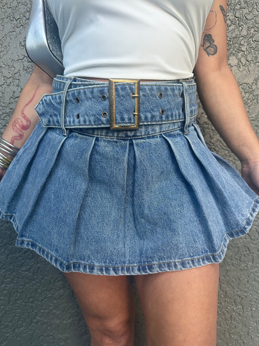 Denim Skort