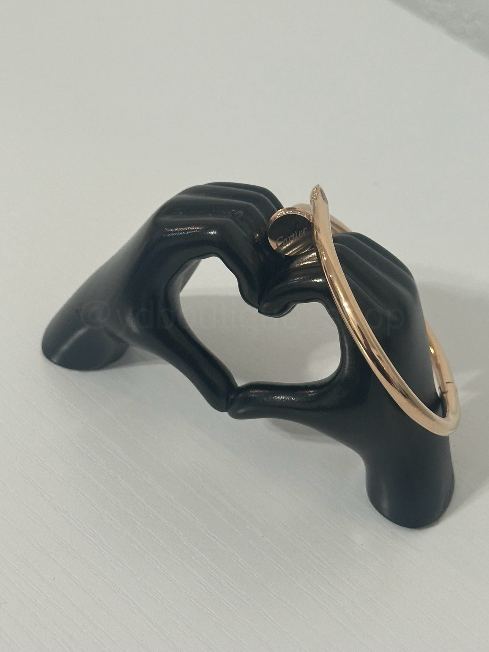 Rose gold nail bangle with logo