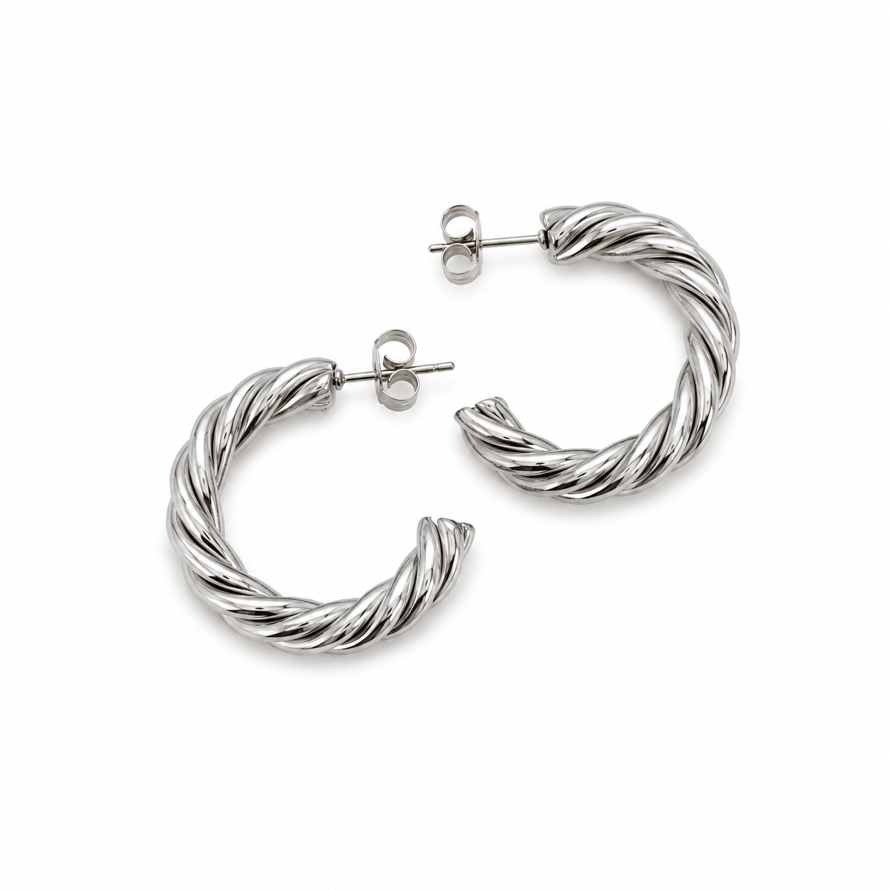 Celeste 8mm Hoops (waterproof, hipoallergenic)