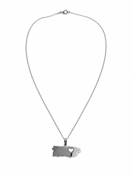 Silver PR Flag (Non tarnish, hipoallergenic) 18-19” Long