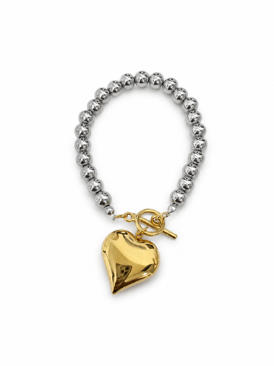 Silver love bracelet (Non tarnish, hipoallergenic)