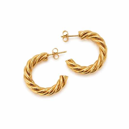 Celeste 8mm Hoops (waterproof, hipoallergenic)