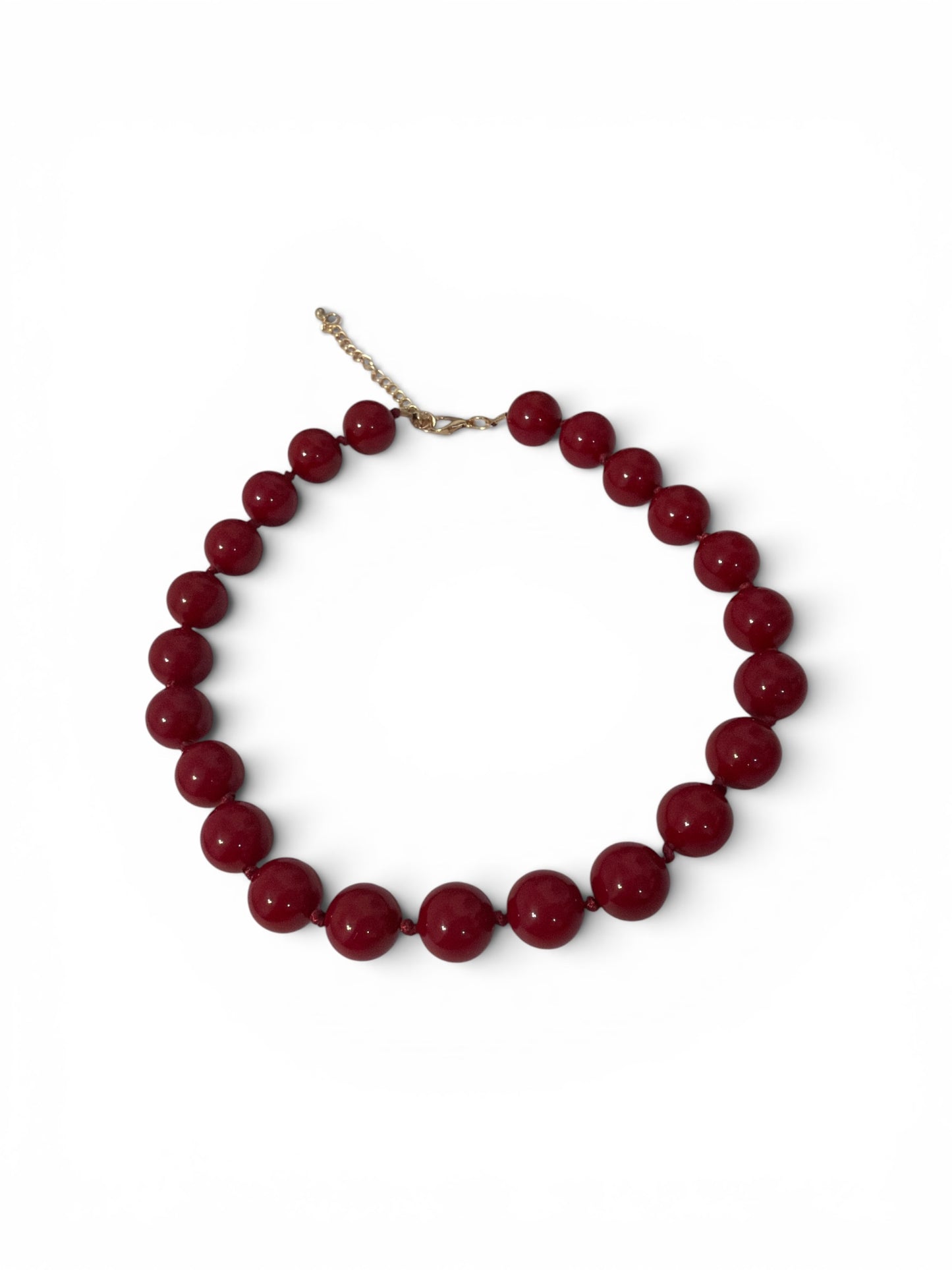 Wine red necklace