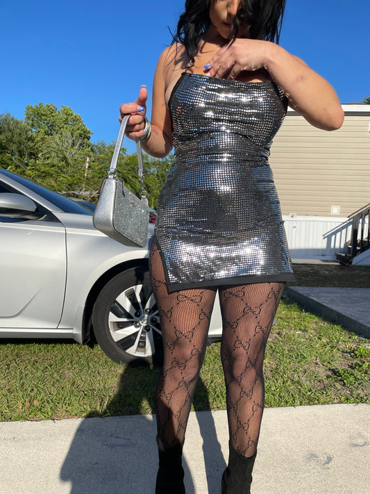 Holografic mini dress