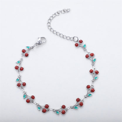 Wholesale Fruity cherry bracelett stainless steel