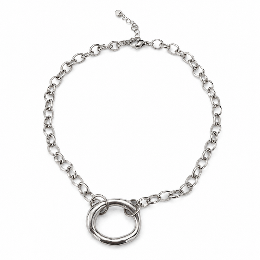 Oval necklace (Non tarnish, hipoallergenic)