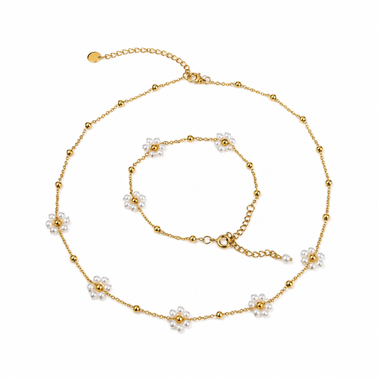 White flora set