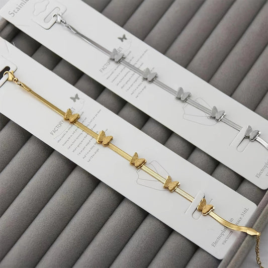 Wholesale butterfly stainless steel bracelet