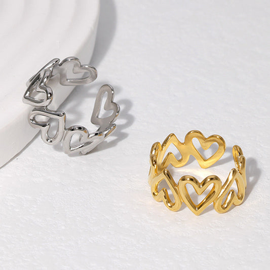 Wholesale heart shape rings stainless steel