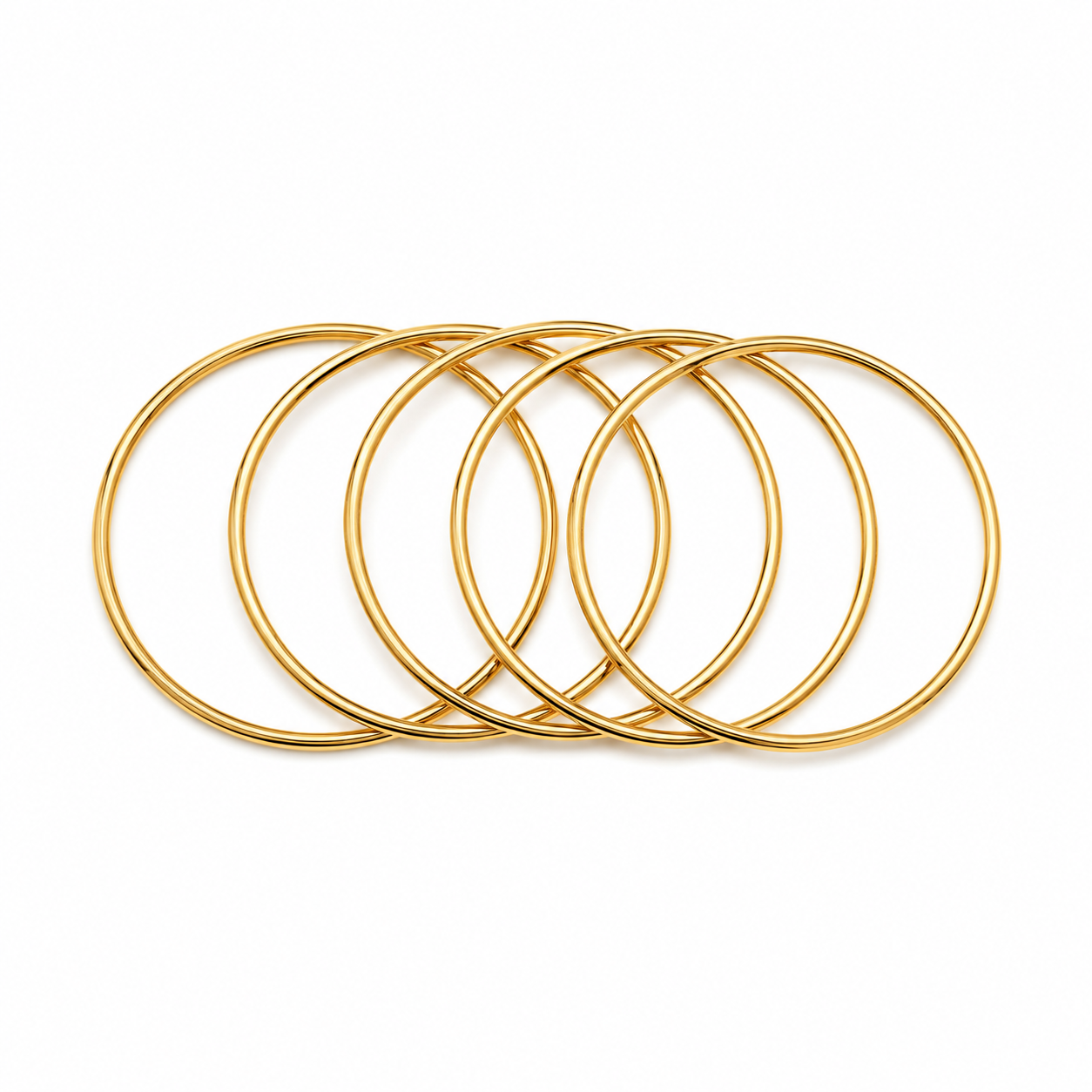 Eterna 5 Pcs bangle (Stainless steel/ 18k gold plated)