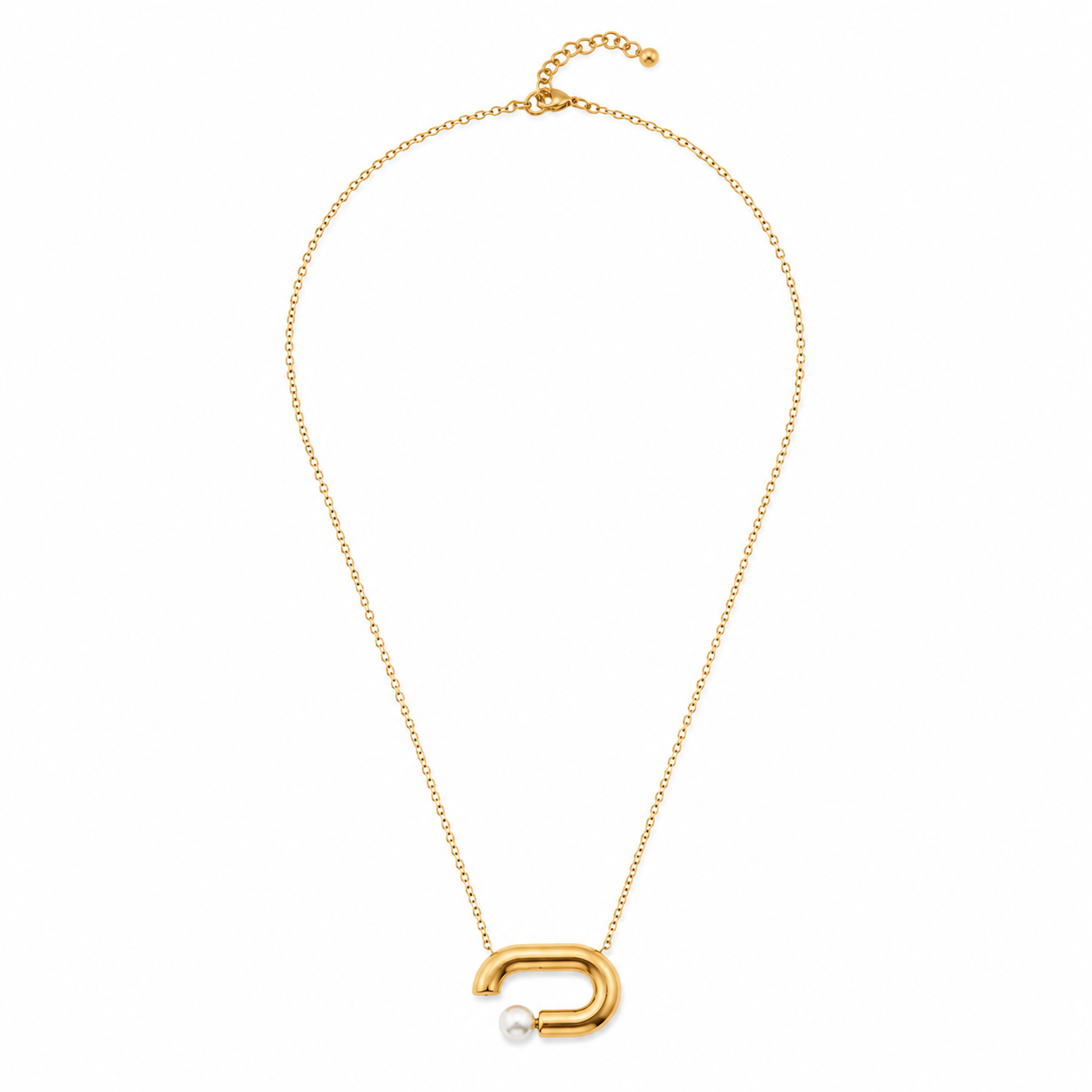 Pearl Link necklace (Waterproof, Non tarnish)