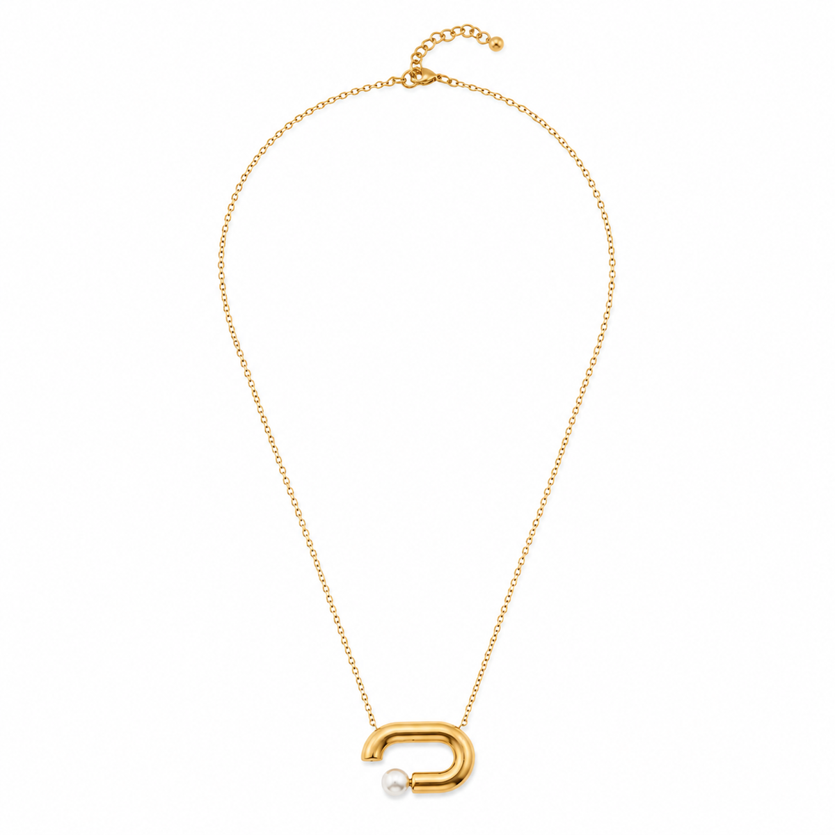 Pearl Link necklace (Waterproof, Non tarnish)