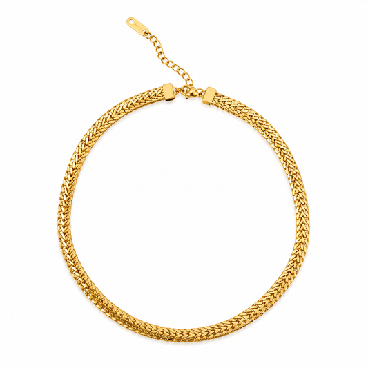Luxe herringbone choker (Waterproof non tarnish)