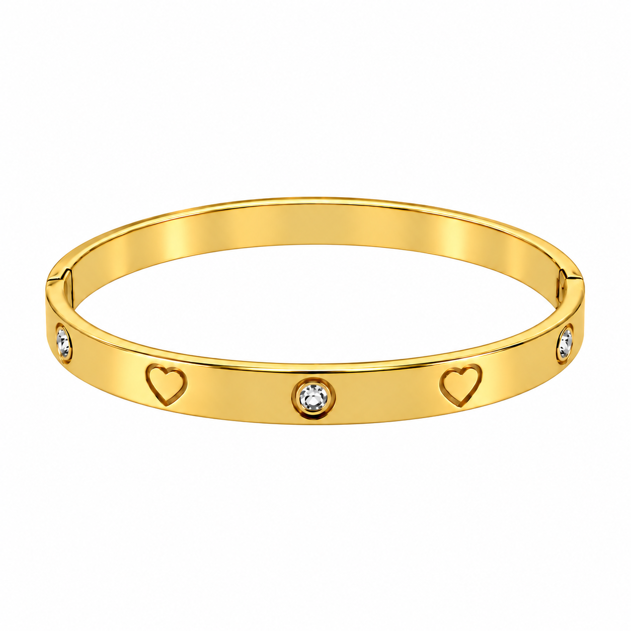 Timeles hearts bangle (Non tarnish, Hipoallergenic)