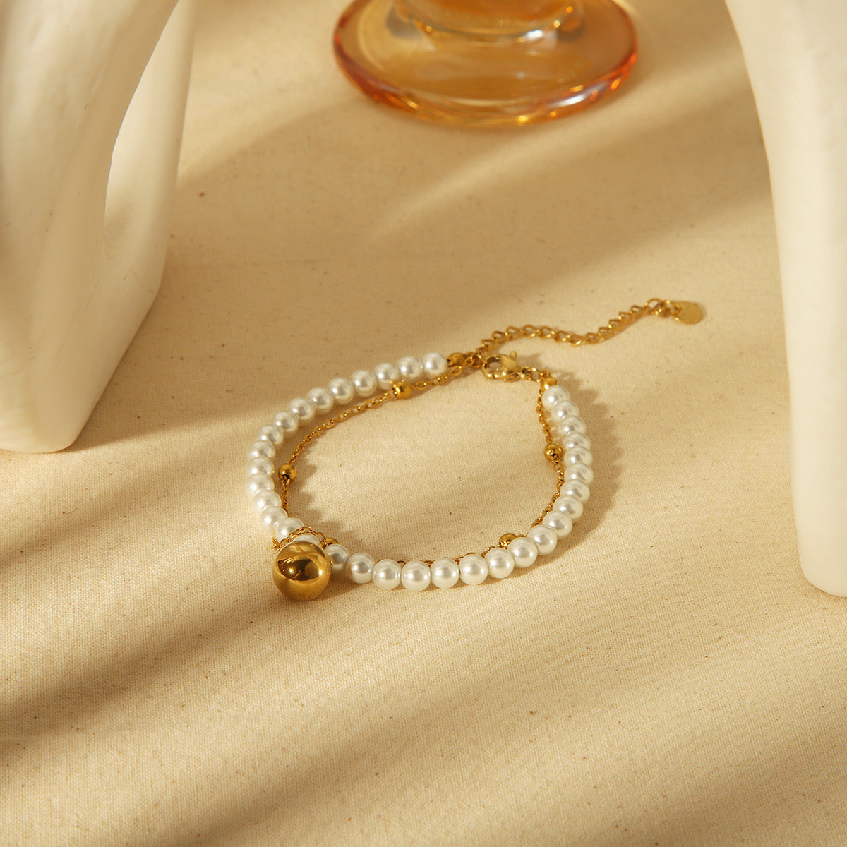 Wholesale Stainless steel pearl bracelet