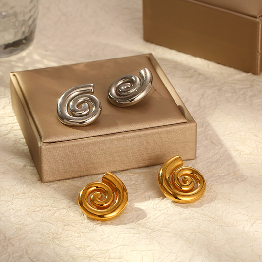 Wholesale Stainless steel Spiral earings