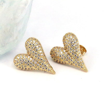 Wholesale Heart shape gold plating earings