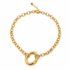 Oval Necklace (Non tarnish, hipoallergenic)