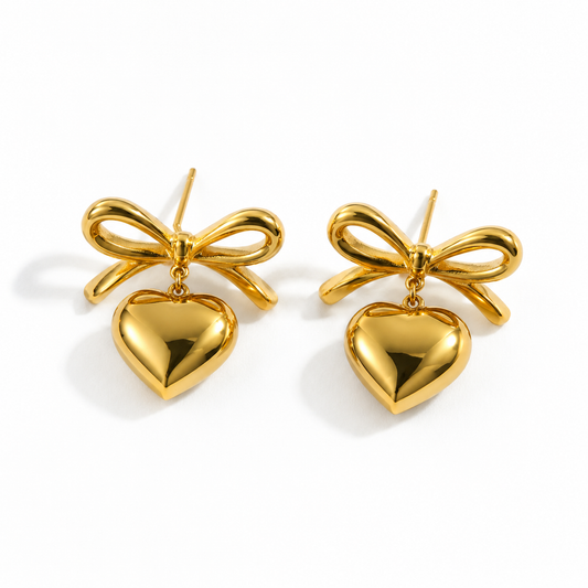 Shape Bow earings (Non tarnish, Hipoallergenic)