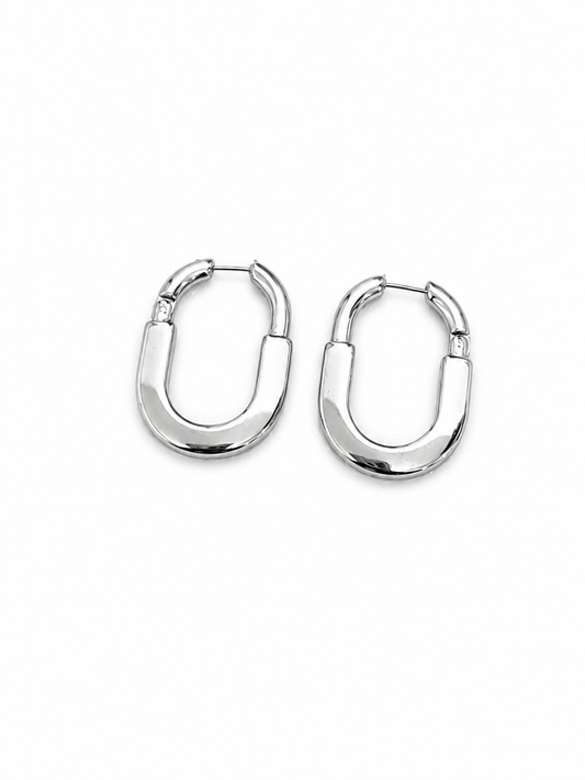 Medium Silver lock (Non tarnish, Hipoallergenic)