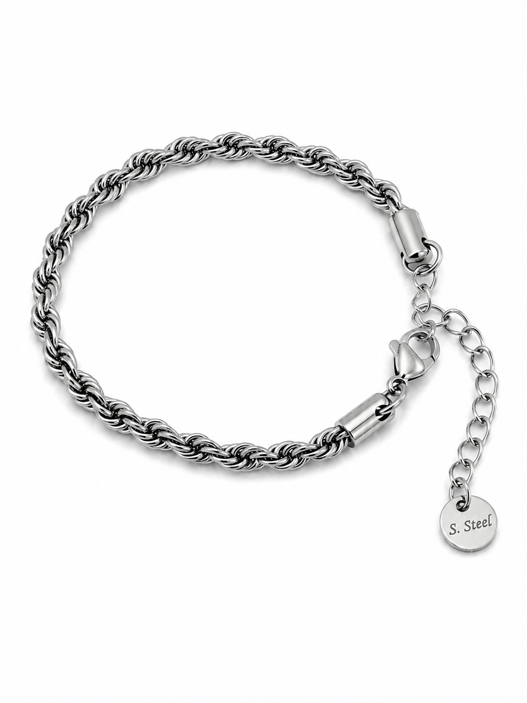 Silver Rope 4mm (Non tarnish, Waterproof, hipoallergenic)