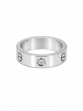Gemma Diamond 6mm  (waterproof/non tarsnish/ hipoalergenic)